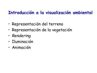 Introducción a la visualización ambiental