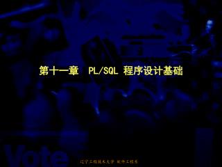 第十一章 PL/SQL 程序设计基础