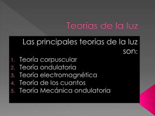 Teorías de la luz