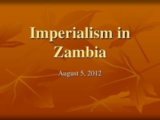 Imperialism in Zambia