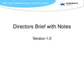 Directors Brief with Notes