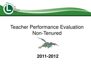 Teacher Performance Evaluation Non-Tenured