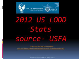 First few slides are historic data of LODD’s This is followed by the LODD statistics for 2012.