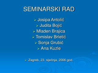 SEMINARSKI RAD