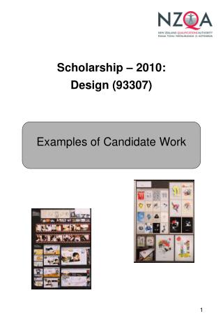 Scholarship – 2010: Design (93307)