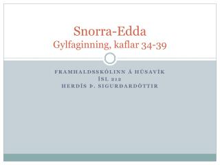 Snorra-Edda Gylfaginning, kaflar 34-39