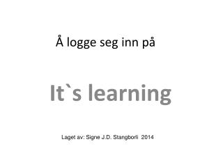 Å logge seg inn på