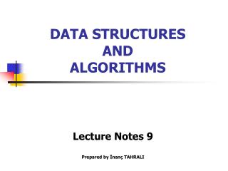 DATA STRUCTURES AND ALGORITHMS