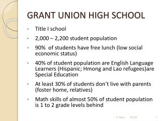 GRANT UNION HIGH SCHOOL