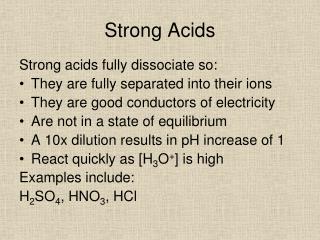 Strong Acids