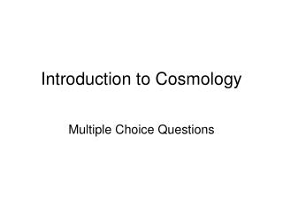 Introduction to Cosmology