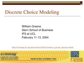 Discrete Choice Modeling