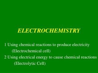 ELECTROCHEMISTRY