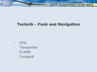 Technik – Funk und Navigation