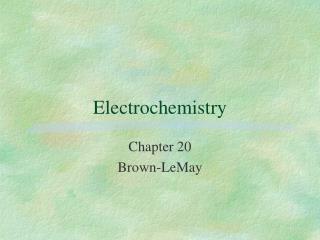 Electrochemistry