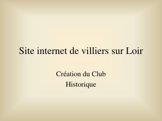 Site internet de villiers sur Loir