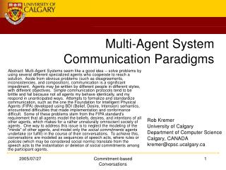 Multi-Agent System Communication Paradigms