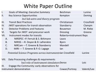 White Paper Outline