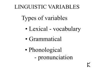 Types of variables