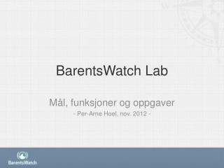 BarentsWatch Lab