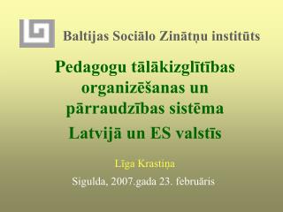 Baltijas Sociālo Zinātņu institūts