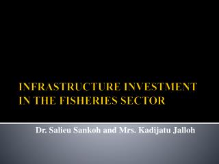 INFRASTRUCTURE INVESTMENT IN THE FISHERIES SECTOR