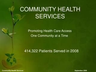 COMMUNITY HEALTH SERVICES