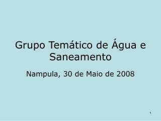 Grupo Temático de Água e Saneamento