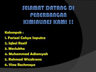 Selamat Datang di Penerbangan KIMIAlines Kami !!