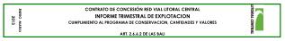 CONTRATO DE CONCESIÓN RED VIAL LITORAL CENTRAL INFORME TRIMESTRAL DE EXPLOTACION