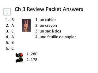 Ch 3 Review Packet Answers