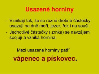 Usazené horniny