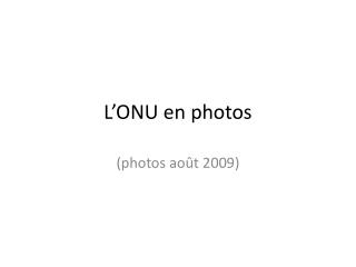 L’ONU en photos