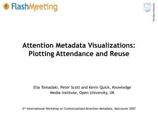 Attention Metadata Visualizations: Plotting Attendance and Reuse