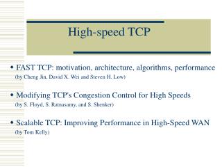 High-speed TCP