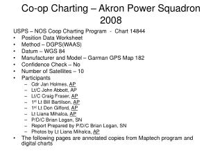 Co-op Charting – Akron Power Squadron 2008