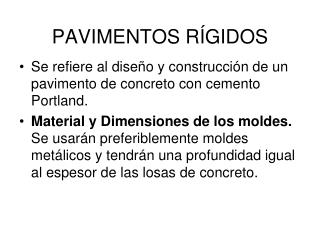 PAVIMENTOS RÍGIDOS