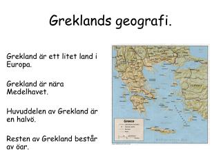 Greklands geografi.