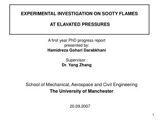 EXPERIMENTAL INVESTIGATION ON SOOTY FLAMES AT ELAVATED PRESSURES