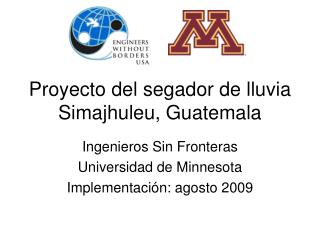 Proyecto del segador de lluvia Simajhuleu, Guatemala