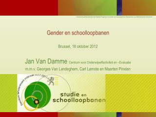 Gender en schoolloopbanen