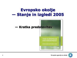 Evropsko okolje — Sta nje in izgledi 2005