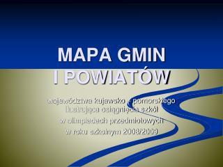 MAPA GMIN I POWIATÓW