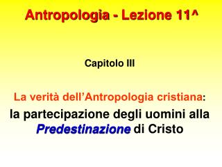 Antropologia - Lezione 11^