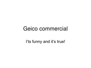 Geico commercial