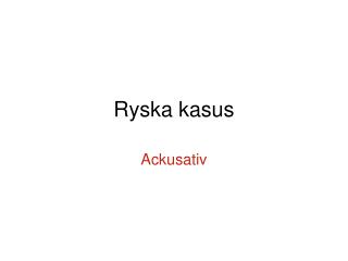 Ryska kasus