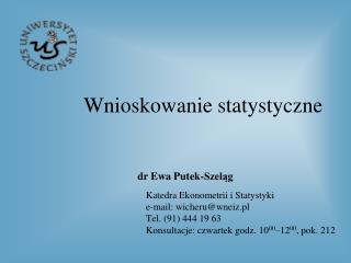 Wnioskowanie statystyczne