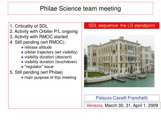 Philae Science team meeting