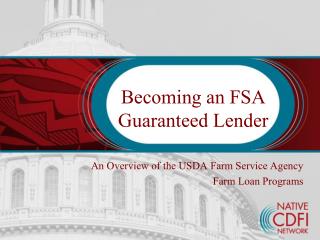Becoming an FSA Guaranteed Lender