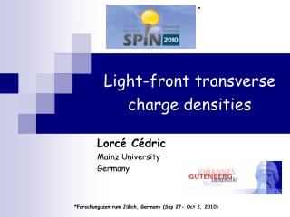 Light-front transverse charge densities